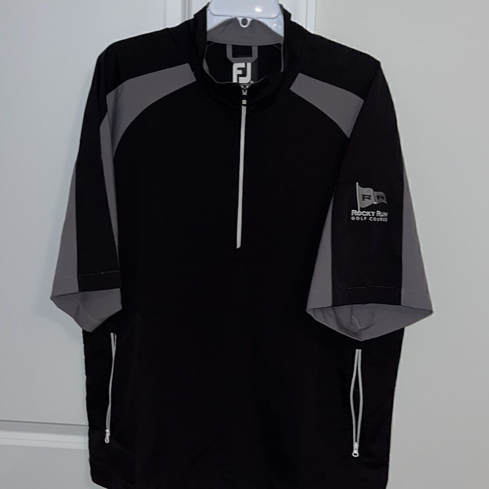 Rocky Run Dell Rapids South Dakota Club Footjoy FJ Golf SS Jacket L Black/Gray